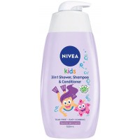 Детское средство для купания 3в1 Nivea Kids Ягодное сияние 3+, 500 мл